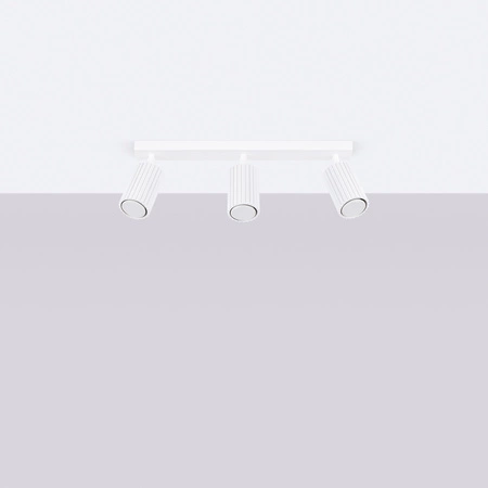 Lampa Sufitowa Reflektor Tuba Spot 3x GU10 Biała Karbon Deep Space SL.1543 Sollux