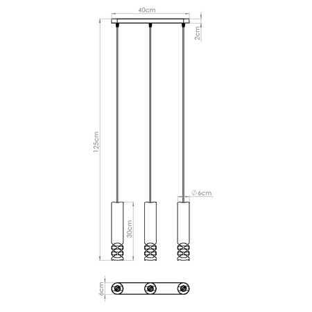 Lampa Wisząca Sufitowa 3x GU10 Biała LIRO Ocean Green SL.1693 Sollux