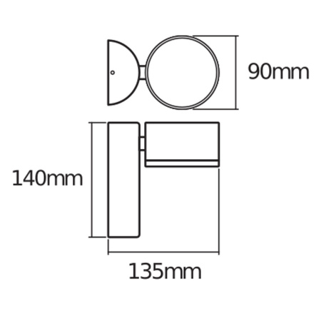 Kinkiet Ogrodowy Lampa Elewacyjna Zewnętrzna LED 8W 440lm 3000K Ciepła Szary IP44 Endura Osram