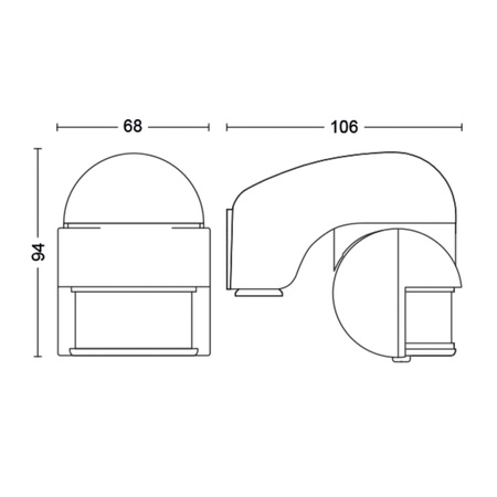 Czujnik Ruchu i Zmierzchu PIR IP44 Czarny Virginia Philips