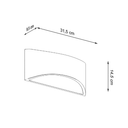 Lampa Ścienna Kinkiet G9 Półokrągła Biała Nowoczesna Vixen Sollux