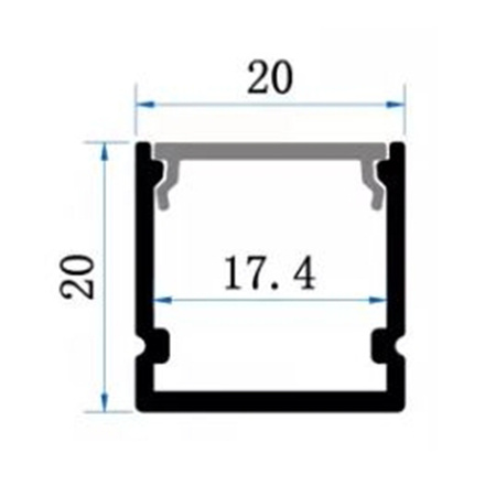 Profil Aluminiowy Anodowany do LED KM38 Srebrny Natynkowy 1m + Przesłona mleczna + Zaślepki