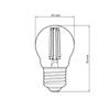 Żarówka LED E27 G45 4,5W = 40W Czerwona Filament TOSHIBA