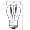 Żarówka LED P45 Kulka E27 3.4W = 40W 470lm 2700K Ciepła CRI90 300° Filament Ściemnialna SUPERSTAR PLUS CLASSIC Osram
