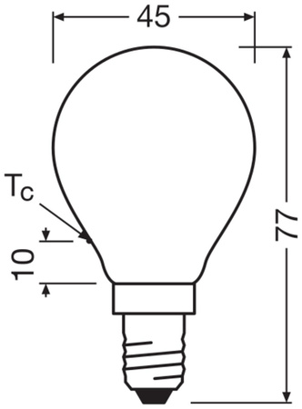 Żarówka LED P45 E14 5.5W = 60W 806lm 2700K Ciepła Biała FILAMENT LEDVANCE