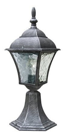 Lampa Ogrodowa LED Zewnętrzna TOSCANA E27 IP43 Słupek 41cm Antyczne Srebro RABALUX