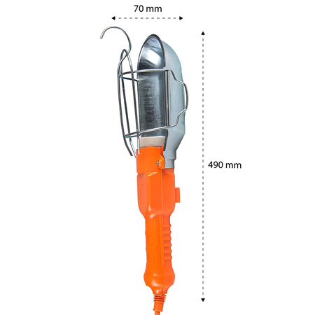 Latarka Warsztatowa Lampa Garażowa LED E27 230V na Kablu 5m MasterLED