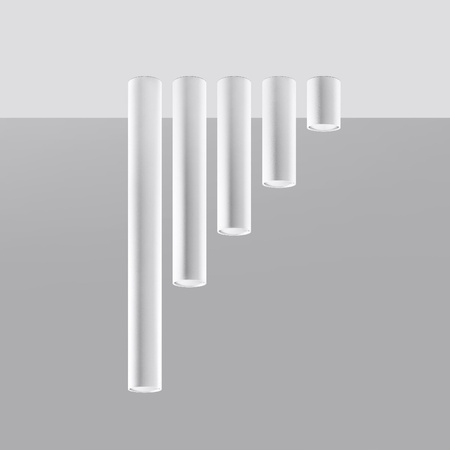 Lampa Sufitowa Oprawa Natynkowa SPOT TUBA GU10 Tubularna Biała Nowoczesna Lagos Sollux