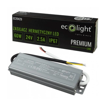 Zasilacz LED Hermetyczny IP67 60W 24V Premium Ecolight