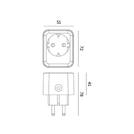 Gniazdko Programator 230V max. 16A 3680W SMART SOCKET Wi-Fi TUYA Kobi