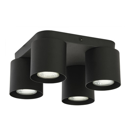 Lampa Sufitowa Natynkowa VICO BLACK Spot Czarna Nowoczesna 4xGU10 3412 TK Lighting