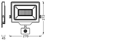 Naświetlacz LED Reflektor Lampa LED z Czujnikiem Ruchu i Zmierzchu 100W 10000lm 4000K Neutralna Czarny IP44 Floodlight Osram