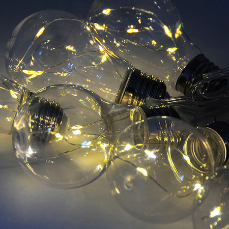 Girlanda Ogrodowa Zewnętrzna Łańcuch Świetlny 20 LED 2700K