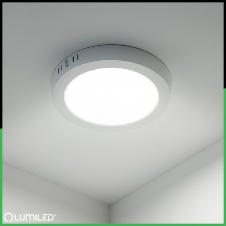 Oprawa Natynkowa Lampa LED Sufitowa 24W Okrągła 4000K GLOW Biała LUMILED