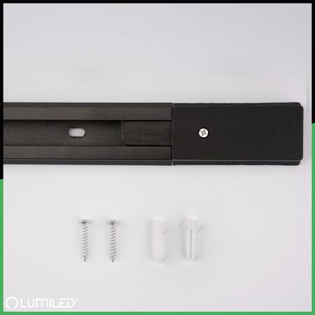 Szynoprzewód czarny jednofazowy do reflektorów szynowych 1,5m LUMILED