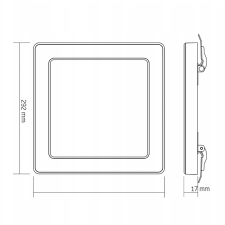 Plafon LED Lampa Sufitowa 24W 2500lm CCT 140° Kwadratowa Natynkowa Biała Videx