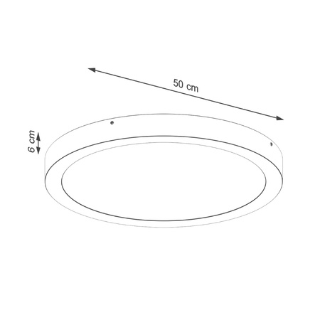 Lampa Sufitowa Plafon LED 32W 3000K Ciepła Okrągła 230V Onyx Sollux