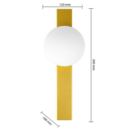 Kinkiet Ścienny Lampa Natynkowa do Czytania G9 Złoty Bali Masterled