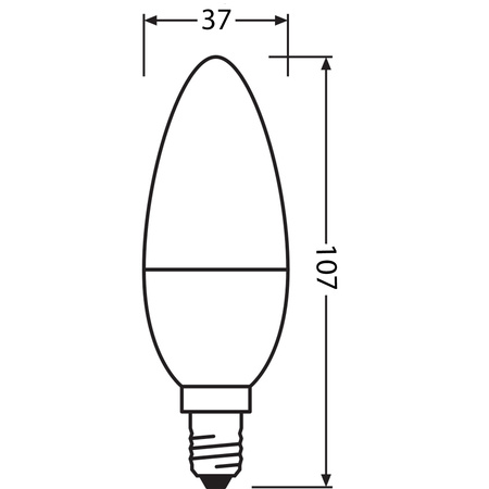 Żarówka LED B37 E14 7.3W = 60W 806lm 2700K Ciepła Biała LEDVANCE