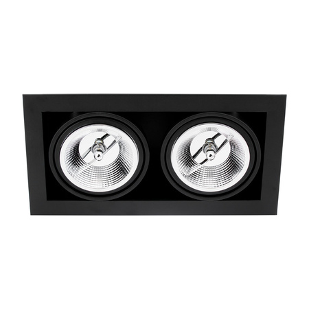 Oprawa Podtynkowa Halogenowa Ruchoma 2x GU10 ES111 Prostokątna Czarna