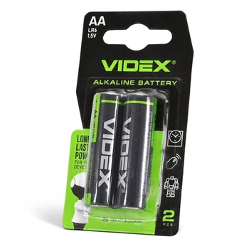 Baterie Alkaliczne Zestaw AA 1.5V 2600mAh AA 2szt. VIDEX