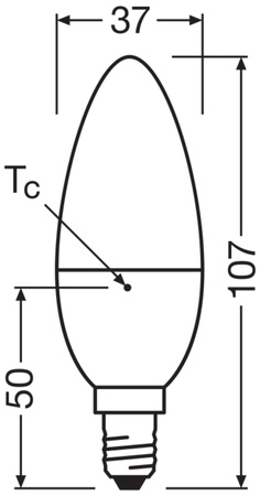 Żarówka LED B37 Świeczka E14 4.9W = 40W 470lm 2700-4000K CCT 200° Relax Active and Sleep CLASSIC Osram