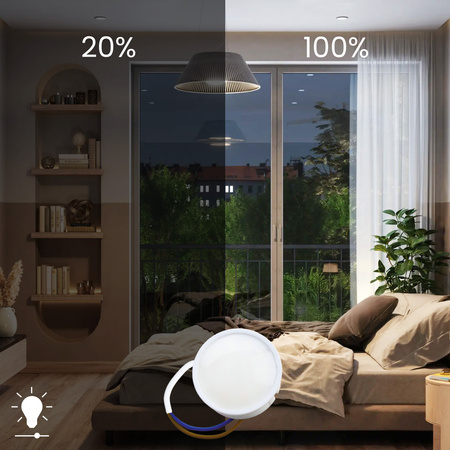 10x Wkład do Opraw LED Moduł INSERT Mleczny 7W = 60W 120° 670lm 3000K Ciepły Ściemnialny LUMILED