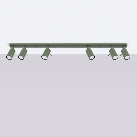 Lampa Sufitowa Reflektor Tuba Spot 6x GU10 Oliwkowa Ring Bittersweet Shimmer SL.1505 Sollux