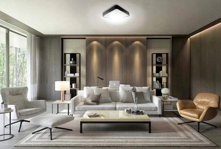 Lampa sufitowa PLAFON LED żyrandol GALAXIS ARIES 54W 3000K-6500K czarny + pilot