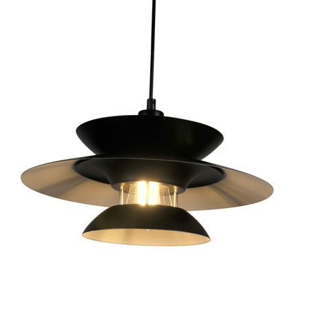 Lampa Sufitowa Wisząca Zwis E27 Czarna Berit Sanico Goldlux