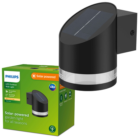 Lampa Ogrodowa LED Kinkiet Elewacyjny Solarny FYVE 1,5W 2700K IP44 Czujnik Zmierzchu PHILIPS
