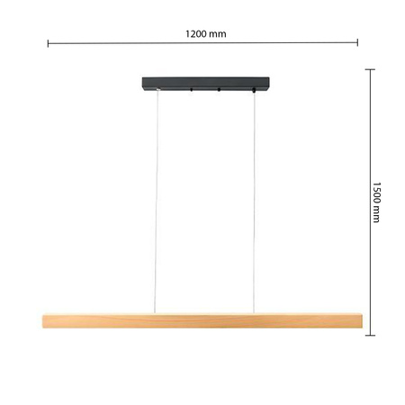 Lampa LED Wisząca Sufitowa Liniowa 30W 2700lm 4000K Neutralna 120cm 110° Czarna Brązowa IP20 Presto Masterled