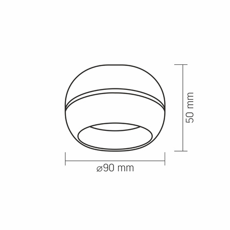 Oprawa Natynkowa SPOT Lampa Sufitowa Punktowa 1x GX53 Czarna Videx
