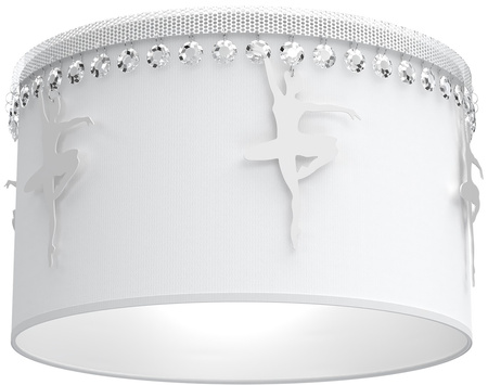Lampa Sufitowa BALETNICA Biała 1xE27 Milagro