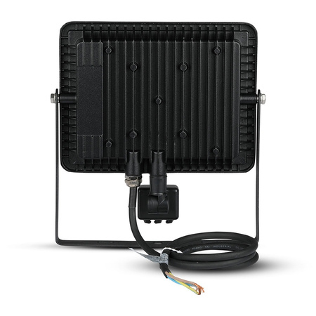 Naświetlacz LED 50W 4000lm 6400K IP65 Czarny z czujnikiem ruchu i funkcją CUT-OFF Samsung Chip VT-50-S-B V-TAC
