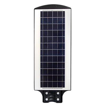Lampa LED solarna uliczna czarna 150W 6000K zimna IP65 czujnik ruchu i zmierzchu + pilot