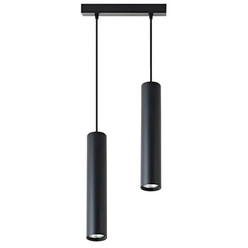 Lampa Wisząca Sufitowa KEON 2xGU10 Regulowana Tuba Czarna MASTERLED