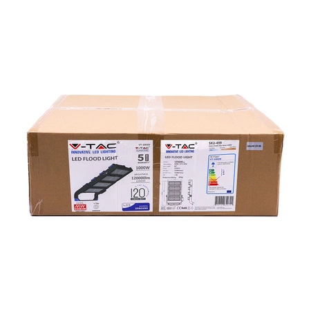 Naświetlacz LED 1000W 120000lm 4000K IP66 Ściemnialny Samsung Chip VT-1002D V-TAC