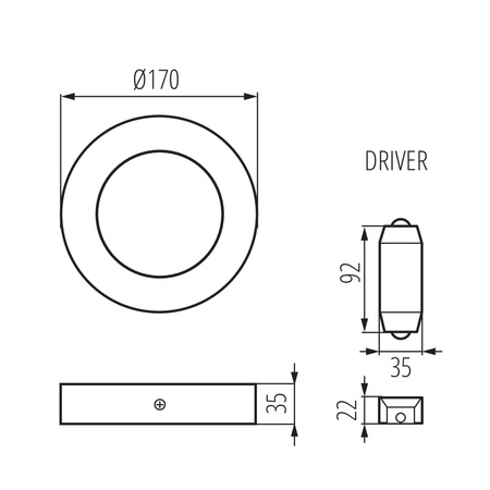 Plafon Lampa Sufitowa LED 12W 720lm 4000K Neutralna 110° Okrągła Natynkowa Nikiel CARSA Kanlux