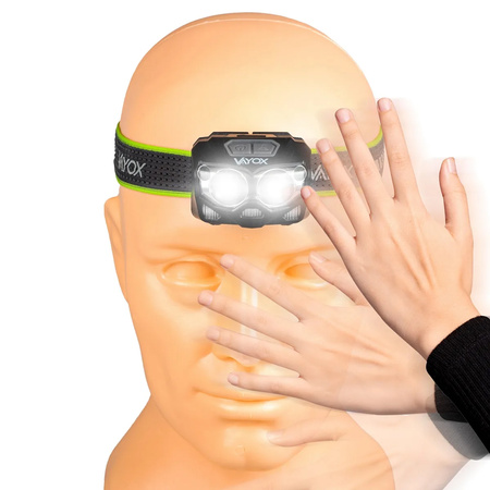 Latarka czołowa LED COB XTE Akumulatorowa USB IP65 Profesjonalna Vayox