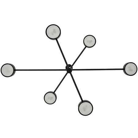 Lampa Sufitowa Wisząca LED 6x GX53 Żyrandol Reflektor Czarna OVILO LUMILED