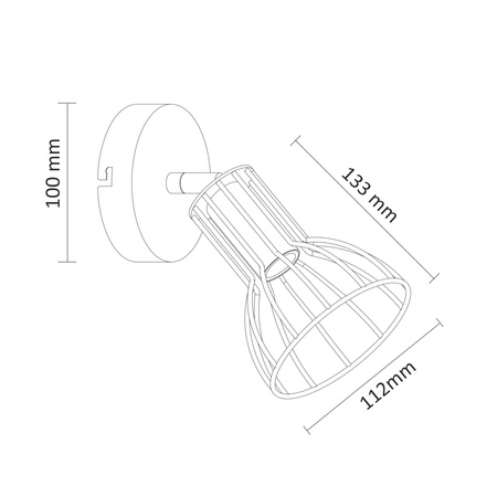 Oprawa ścienna KINKIET Spot Sofia 1xE14 GOLDLUX (Polux)