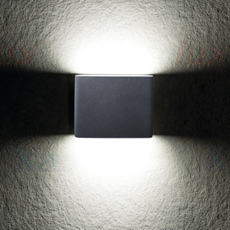 Oprawa Zewnętrzna KINKIET Elewacyjny LED GARTO Grafitowy 8W 300lm 840 Neutralna IP54 Kanlux