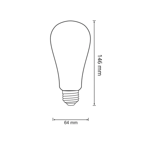 Żarówka LED ST64 E27 7.5W 1055lm 4000K Neutralna 280° Filament Sanico Goldlux