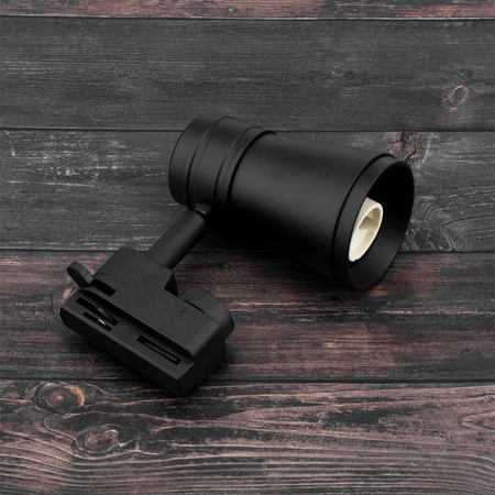 Reflektor Szynowy GU10 Czarny AURA Lampa do Szynoprzewodów Jednofazowych