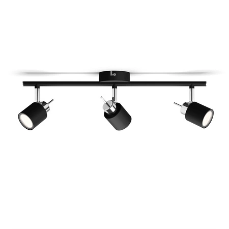 Lampa Sufitowa Reflektor Natynkowy3x GU10 Czarna Meranti Philips