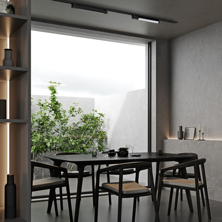 Lampa Oprawa Szynowa 1-fazowa CYBER Czarna 28W LED Milagro