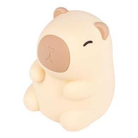 Lampka Nocna Dekoracyjna Kapibara Dziecięca LED 2.5W 18lm 3000K Ciepła RGB 360° Brązowa Masterled