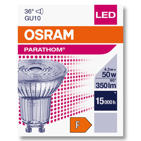 Żarówka LED GU10 4,3W = 50W 350lm 4000K Neutralna 36° OSRAM Parathom