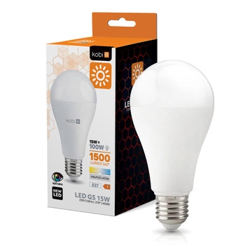 Żarówka LED E27 Kulka 15W 1500lm 4000K Neutralna 270° Kobi